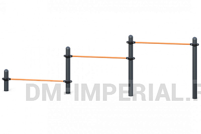Тройной каскад турников для отжиманий и подтягиваний W-02-001