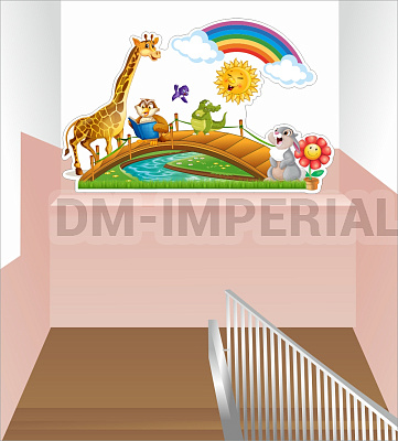 "Мостик", оформление лестничного пролета