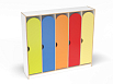 Шкаф 5-ти секционный на цоколе стандарт (скандинавия с разноцветными фасадами, Вариант 15)