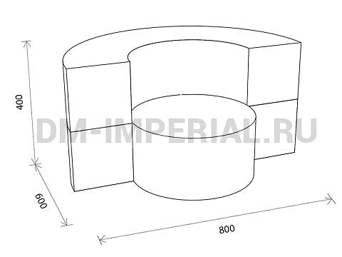 Оснащение детских садов, Мягкие модули, Комплект кресло Радуга ММ-ММ-016