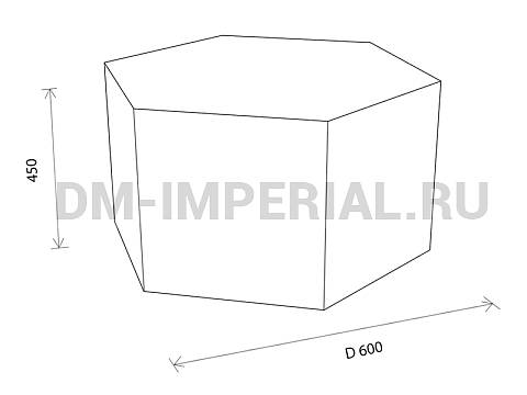 Оснащение детских садов, Мягкие модули, Мягкий модуль Шестиугольник 40 ММ-ЭМ-09.040