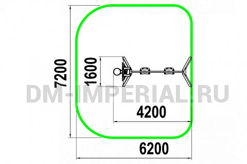 Уличное оборудование, Игровое оборудование, Качели КАЧ 1.17 КАЧ 1.17