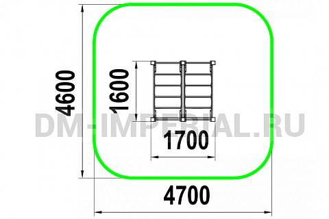 Уличное оборудование, Спортивное оборудование, Детский рукоход РУ 1.1 РУ 1.1