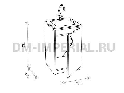 Оснащение школ, Мебель для специальных и компьютерных классов, Тумба с мойкой и смесителем ШМ-СК-015