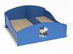 Кровать ЛДСП двухместная ясельная с рисунком (разноцветный (ая), синий, 1400*600)