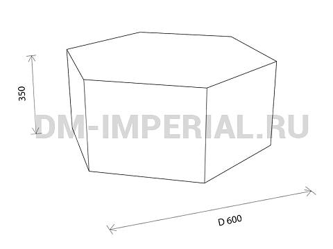 Оснащение детских садов, Мягкие модули, Мягкий модуль Шестиугольник 39 ММ-ЭМ-09.039