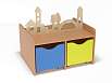 Модуль игровой Сказка, с выдвижными ящиками (каркас бук с разноцветными фасадами, Вариант 3)