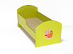 Кровать ясельная с бортиком с рисунком (разноцветный (ая), лайм, 1400*600)