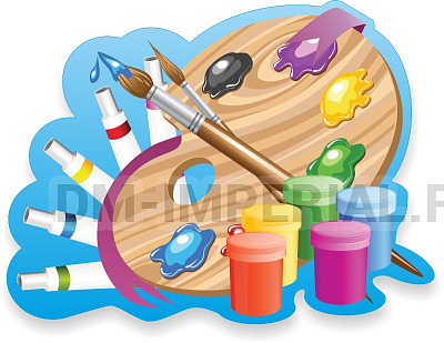 "Палитра и краски", резной стенд