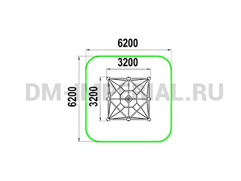 Уличное оборудование, Игровое оборудование, Фигура для лазания Галактика-2 СП 1.95 СП 1.95