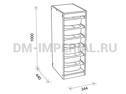 Оснащение детских садов, Шкафы, Стеллаж для хранения односекционный, высота 1000 СХ-007