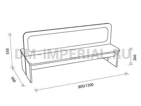 Оснащение детских садов, Мягкая мебель, Банкетка двухсторонняя ММ-003
