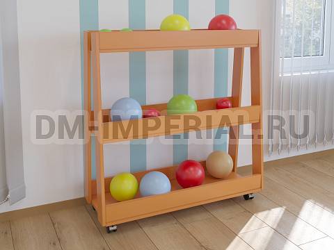 Оснащение детских садов, Детские уголки, Стеллаж для спортинвентаря ШС-052