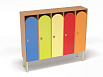 Шкаф 5-ти секционный на металлокаркасе (каркас бук с разноцветными фасадами, Вариант 4)