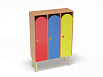 Шкаф 3-х секционный на металлокаркасе (каркас бук с разноцветными фасадами, Вариант 2)