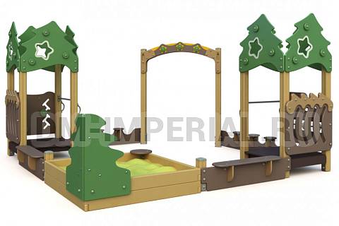 Уличное оборудование, Игровое оборудование, Детская песочница Лес МФ 1.110 МФ 1.110