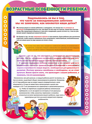 "Возрастные особенности ребенка", резной стенд