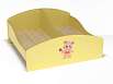 Кровать ЛДСП двухместная ясельная с рисунком (разноцветный (ая), желтый, 1200*600)