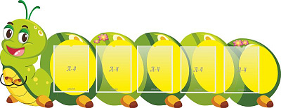 "Гусеничка", резной стенд