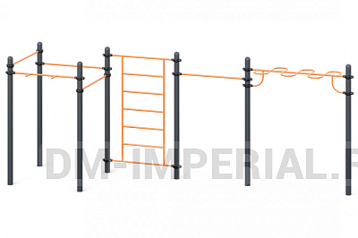 Рукоход с турниками и шведской стенкой W-01-003