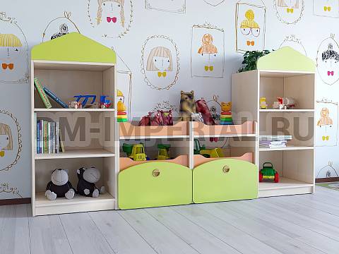 Оснащение детских садов, Шкафы, Стенка Любаша ШС-028