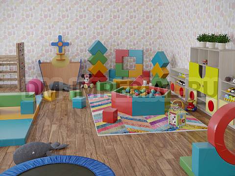 Оснащение детских садов, Мягкие модули, Сухой бассейн Шестигранник малый ММ-СБ-042