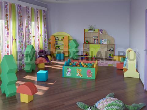 Оснащение детских садов, Мягкие модули, Мягкие игровые модули Грибок ММ-ИМ-02.003