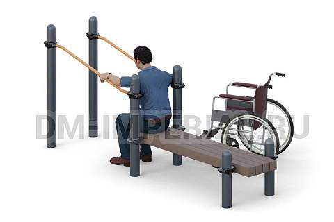 Уличное оборудование, Спортивное оборудование, Брусья наклонные W-07.004 W-07.004