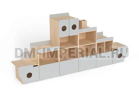 Оснащение детских садов, Шкафы, Стеллаж Фрегат ШС-007