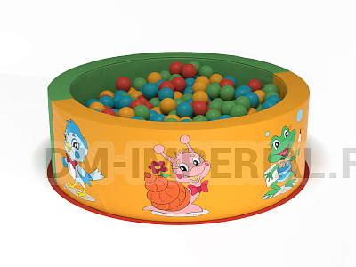 Сухой бассейн Круглый с рисунком