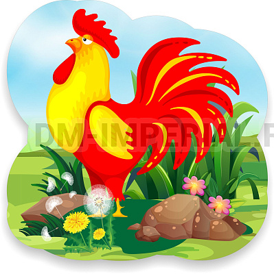 "Петух", резной стенд