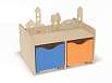 Модуль игровой Сказка, с выдвижными ящиками (каркас дуб с разноцветными фасадами, Вариант 7)
