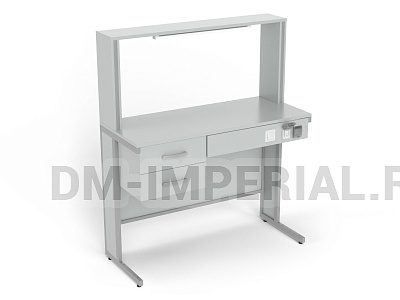 Стол препараторский пристенный с подвесной тумбой