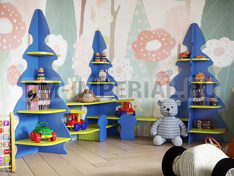 Оснащение детских садов, Шкафы, Стеллаж Опушка ШС-090