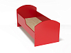 Кровать ясельная с бортиком (разноцветный (ая), красный, 1200*600)