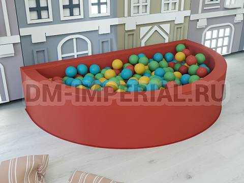 Оснащение детских садов, Мягкие модули, Сухой бассейн Полукруглый ММ-СБ-014