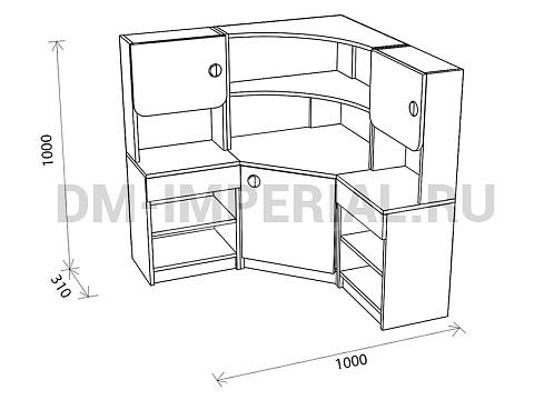 Оснащение детских садов, Игровая мебель, Кухня угловая ИМ-042