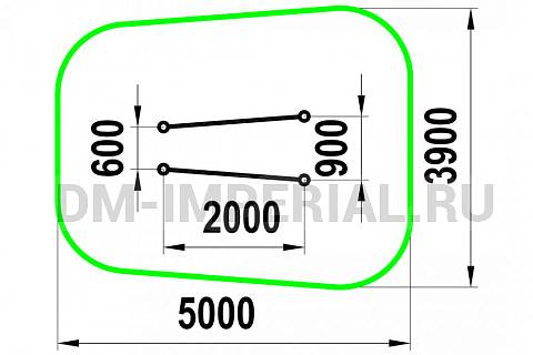 Уличное оборудование, Спортивное оборудование, Брусья, не параллельные W-03-004 W-03-004