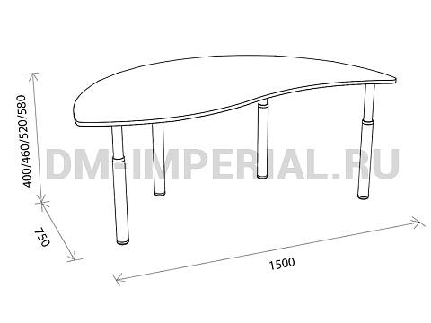 Оснащение детских садов, Столы, Стол Лепесток на регулируемых ножках СТ-018