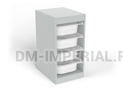 Стеллаж для хранения односекционный, высота 750