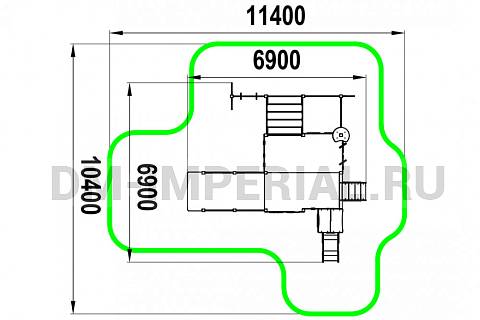 Уличное оборудование, Детские игровые комплексы, Детский игровой комплекс МГН 1.1 МГН 1.1