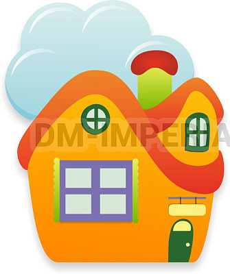 "Оранжевый домик", резной стенд