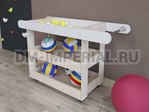 Оснащение детских садов, Детские уголки, Тележка для спортинвентаря ИМ-063