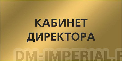 "Кабинет директора", кабинетная табличка "матовое золото"