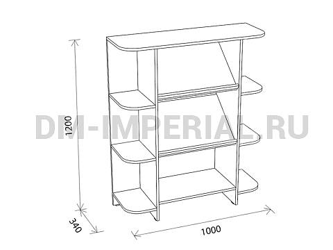 Оснащение детских садов, Шкафы, Стеллаж для книг ШС-034