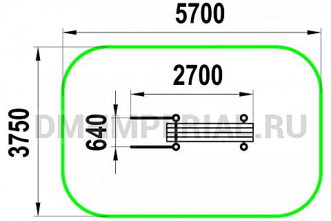 Уличное оборудование, Спортивное оборудование, Лавка для преса с брусьями W-03-007 W-03-007