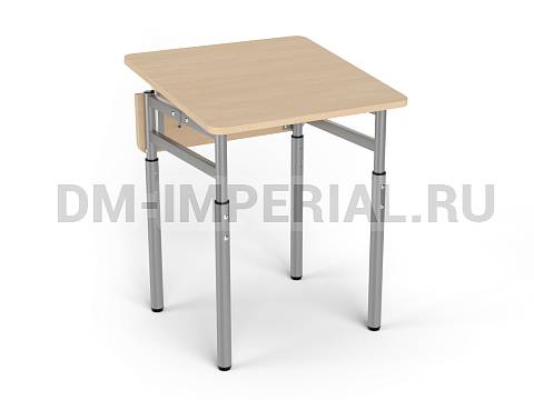 Оснащение школ, Стандарт Московская школа 2.0, Стол ученический одноместный регулируемый по высоте с регулируемой столешницей СМШ-03.005