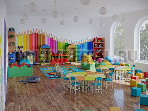 Оснащение детских садов, Столы, Стол Ромашка 6-ти секционный на регулируемых ножках СТ-024-Ц