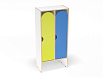 Шкаф для одежды 2-х секционный стандарт (скандинавия с разноцветными фасадами, Вариант 15)
