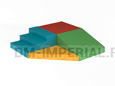 Мягкие спортивные модули горка угловая Малютка